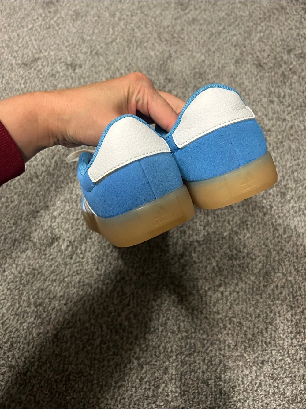 adidas Blue Suede Casual Sneakers with Gum Sole